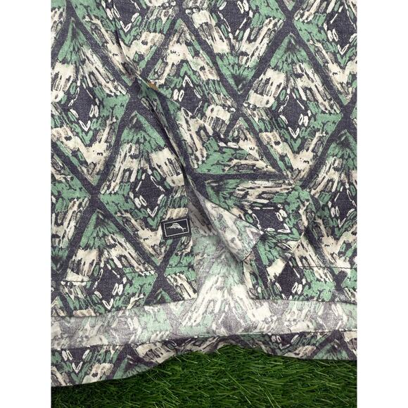Tommy Bahama Deep Water Diamond Silk Shirt XXL Deep Grass Green NWT Aloha - Picture 4 of 9
